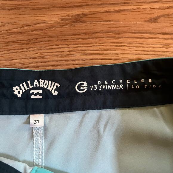 Billabong 73 Spinner Lo Tide Board Shorts 31 | Retro Pastel Stripe Swim Trunks - Picture 7 of 9